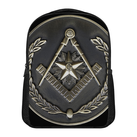 Freemasonry Medal Print Casual Backpack