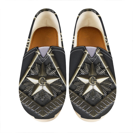 Freemasonry Medal Print Casual Shoes