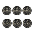 Freemasonry Medal Print Coaster Set