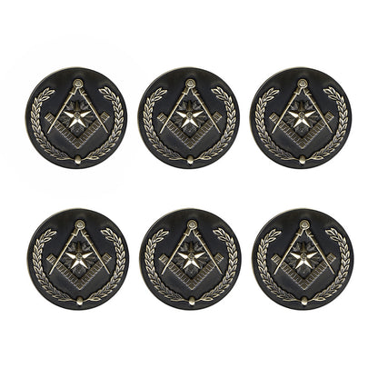 Freemasonry Medal Print Coaster Set