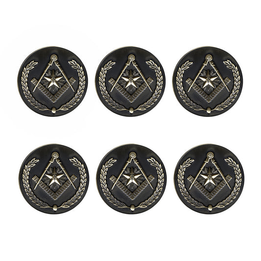 Freemasonry Medal Print Coaster Set