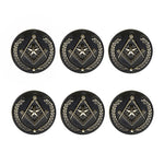 Freemasonry Medal Print Coaster Set