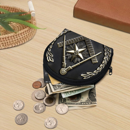 Freemasonry Medal Print Coin Purse