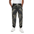 Freemasonry Medal Print Cotton Sweatpants