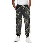 Freemasonry Medal Print Cotton Pants