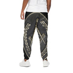 Freemasonry Medal Print Cotton Pants