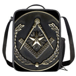 Freemasonry Medal Print Crossbody Lunch Bag