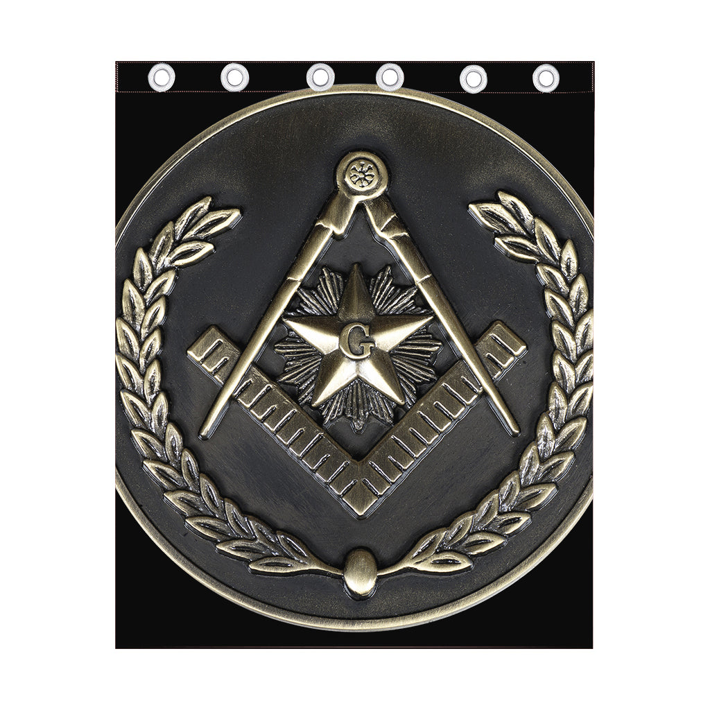 Freemasonry Medal Print Curtain