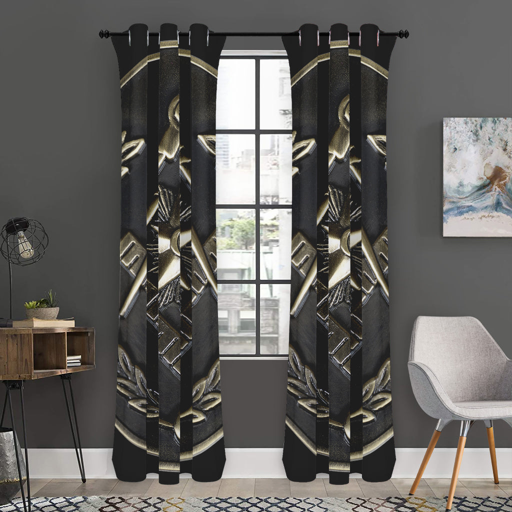 Freemasonry Medal Print Curtain