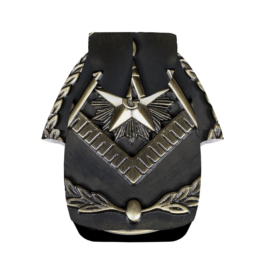 Freemasonry Medal Print Dog Zip Up Hoodie