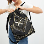 Freemasonry Medal Print Drawstring Backpack