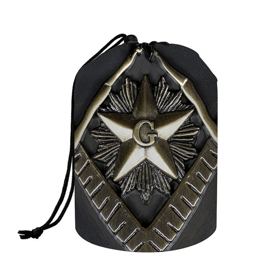 Freemasonry Medal Print Drawstring Makeup Bag