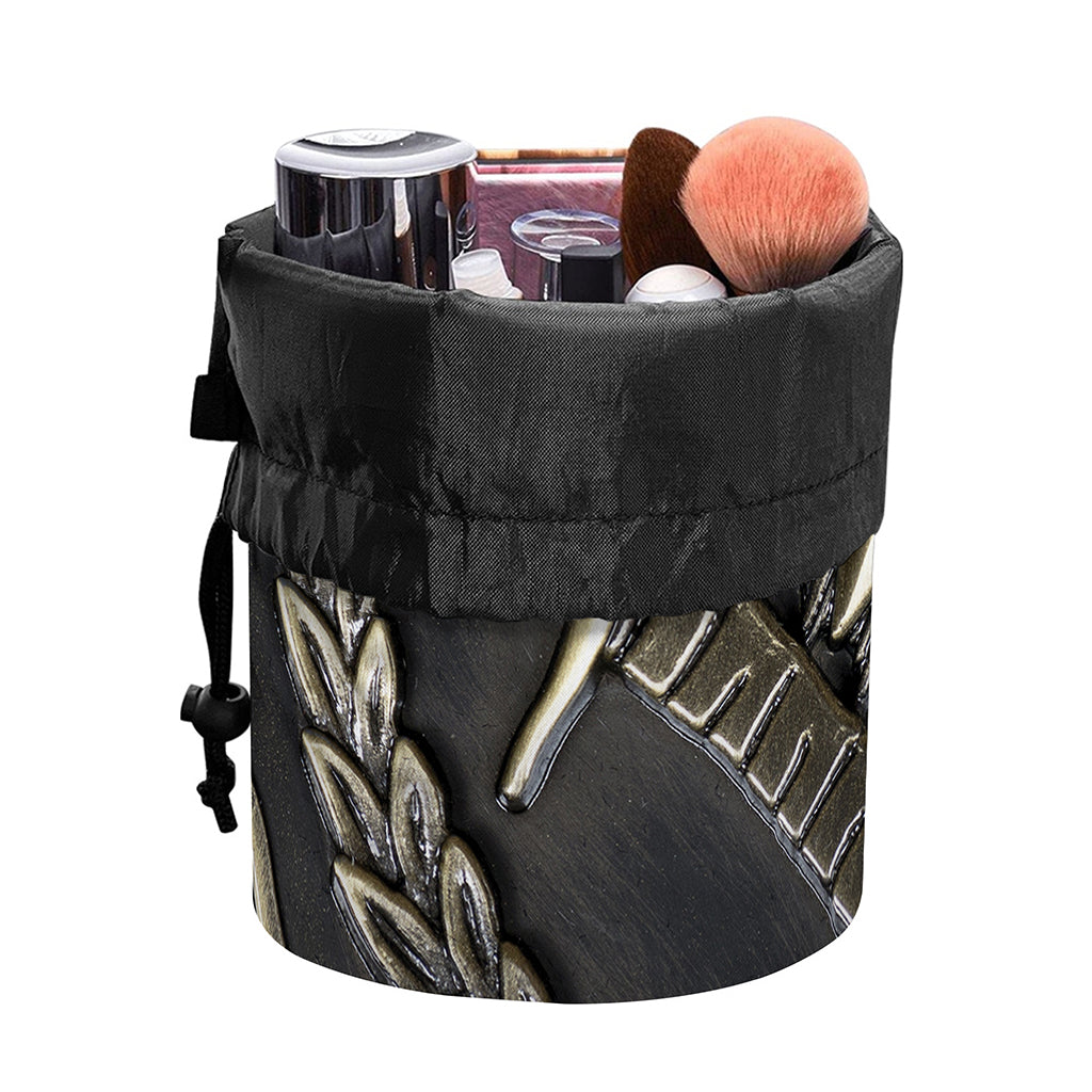 Freemasonry Medal Print Drawstring Makeup Bag