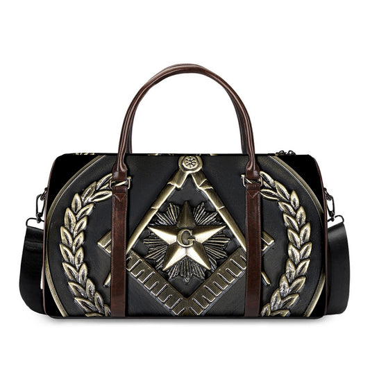 Freemasonry Medal Print Duffle Bag