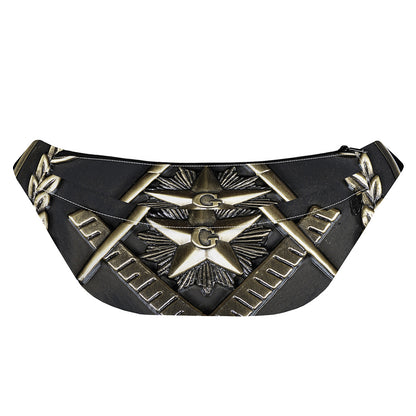 Freemasonry Medal Print Fanny Pack
