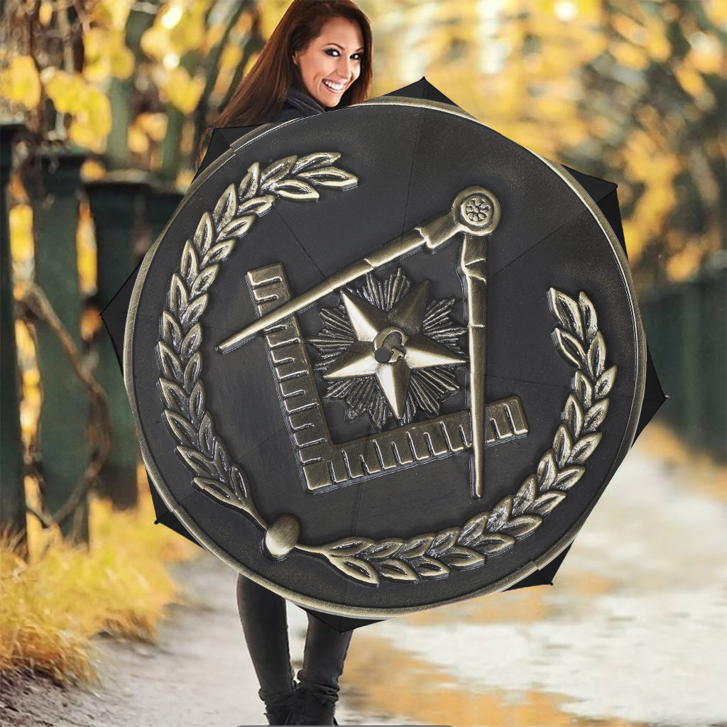 Freemasonry Medal Print Foldable Umbrella