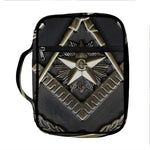Freemasonry Medal Print Front Pocket Bible Bag
