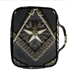 Freemasonry Medal Print Front Pocket Bible Bag