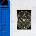 Freemasonry Medal Print Garden Flag