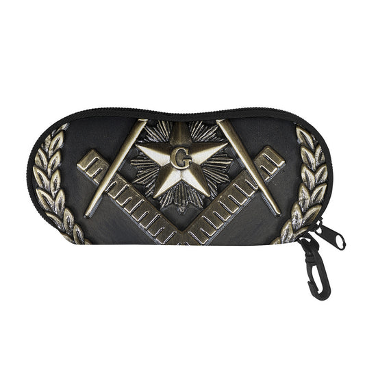 Freemasonry Medal Print Glasses Case