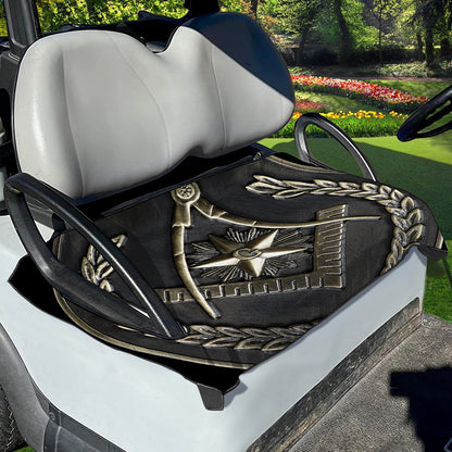 Freemasonry Medal Print Golf Cart Seat Cover