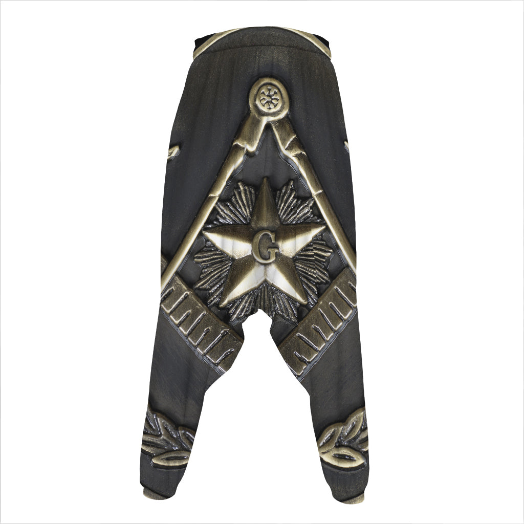 Freemasonry Medal Print Hammer Pants
