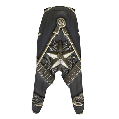 Freemasonry Medal Print Hammer Pants