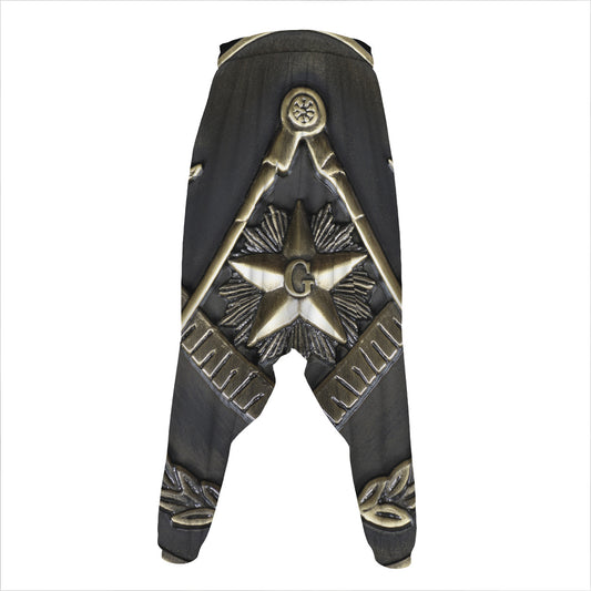 Freemasonry Medal Print Hammer Pants