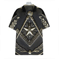 Freemasonry Medal Print Hawaiian Shirt