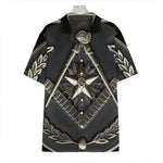 Freemasonry Medal Print Hawaiian Shirt