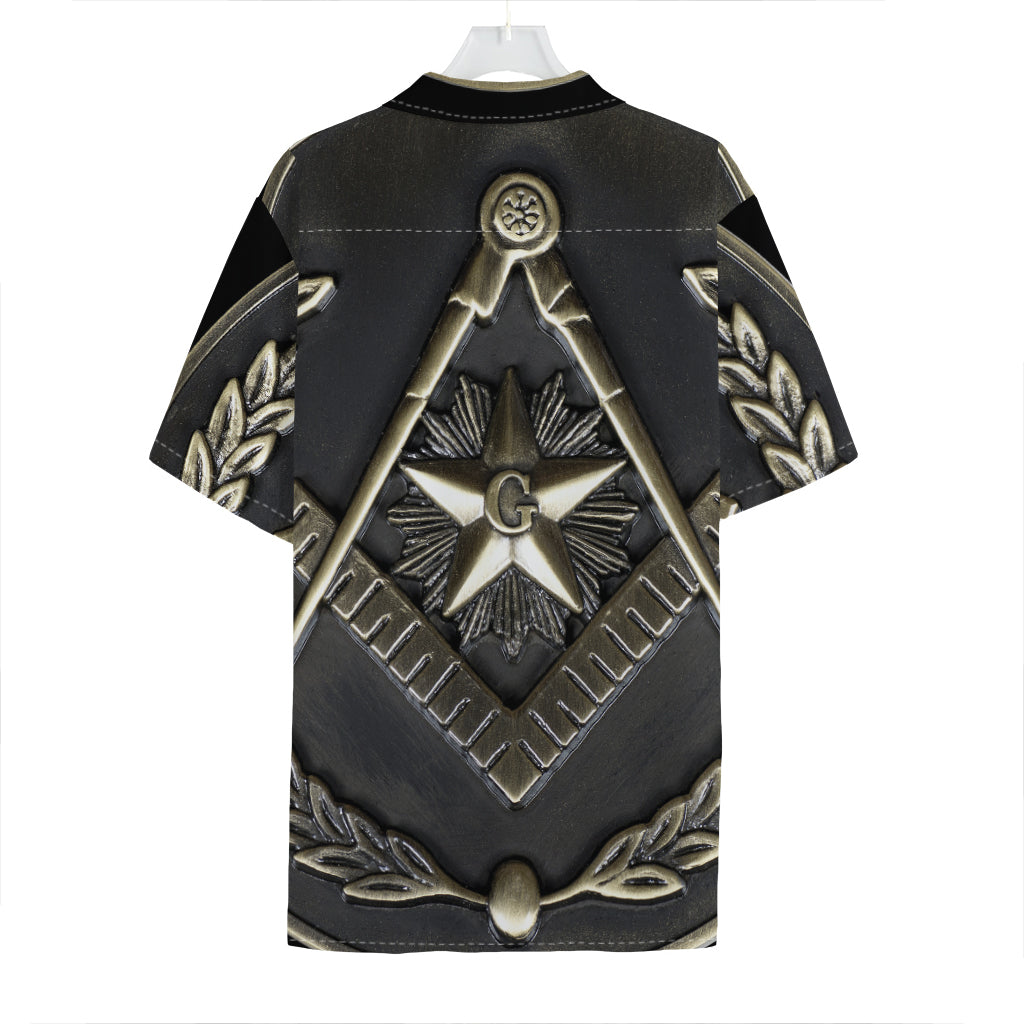Freemasonry Medal Print Hawaiian Shirt