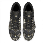 Freemasonry Medal Print High Top Leather Sneakers