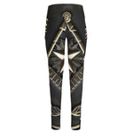 Freemasonry Medal Print High-Waisted Pocket Leggings