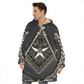 Freemasonry Medal Print Hoodie Blanket