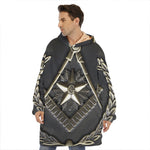 Freemasonry Medal Print Hoodie Blanket