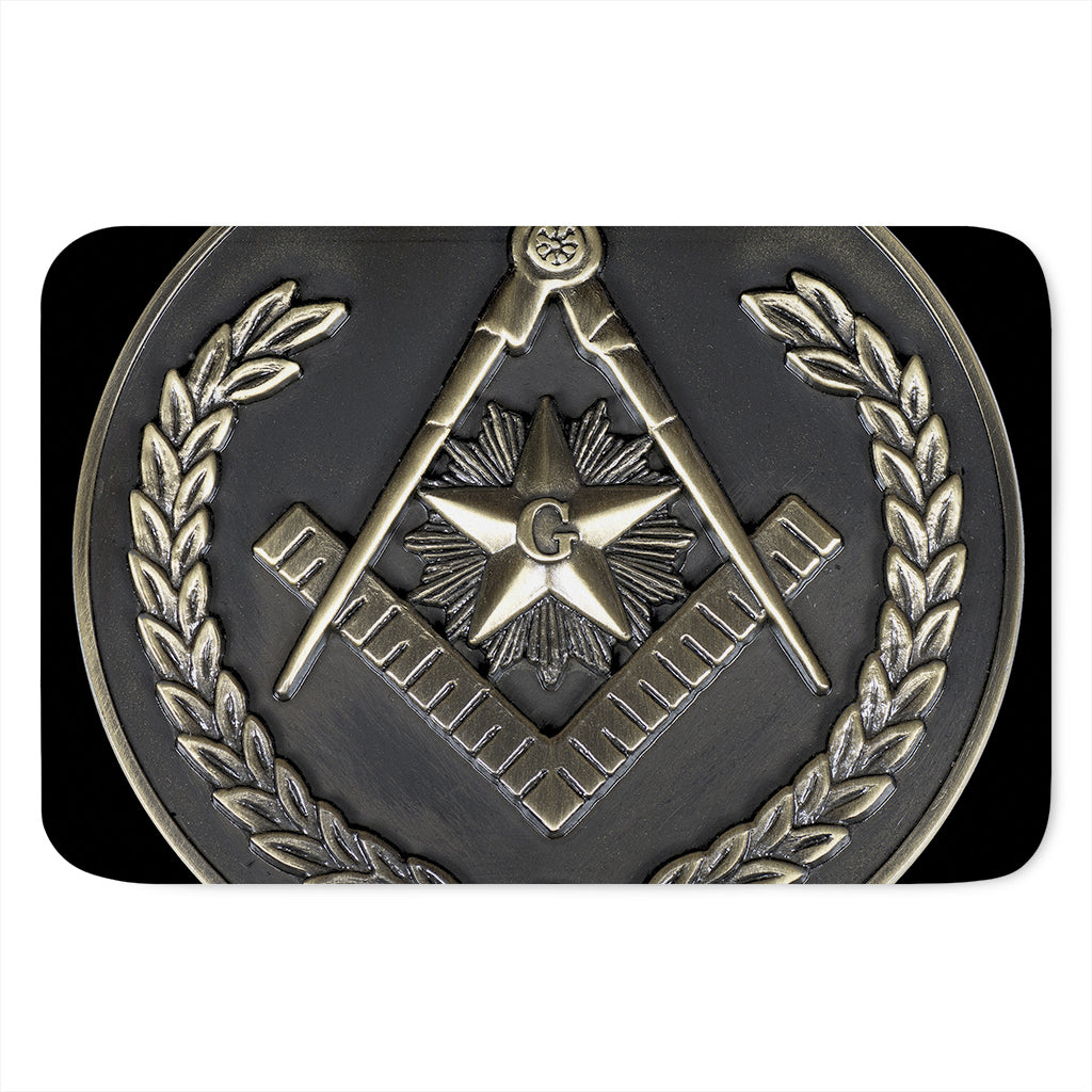 Freemasonry Medal Print Indoor Door Mat