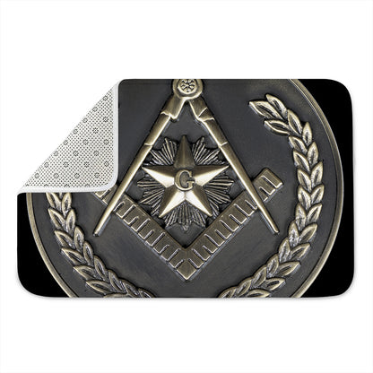 Freemasonry Medal Print Indoor Door Mat