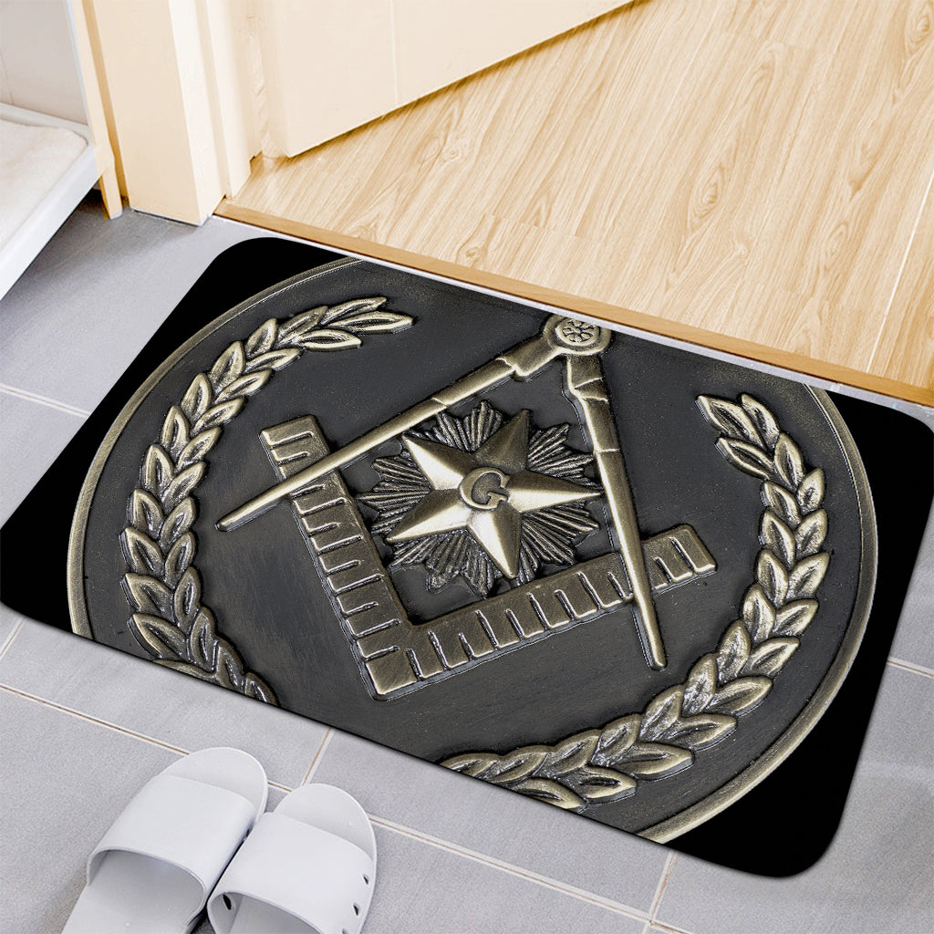 Freemasonry Medal Print Indoor Door Mat