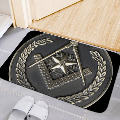 Freemasonry Medal Print Indoor Door Mat