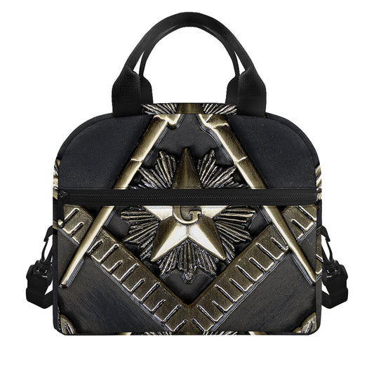Freemasonry Medal Print Insulated Lunch Bag