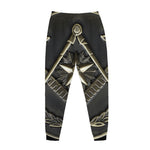 Freemasonry Medal Print Jogger Pants
