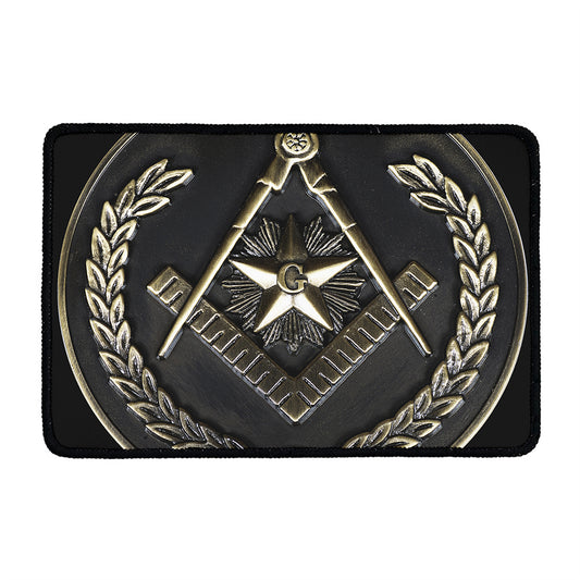 Freemasonry Medal Print Kitchen Mat