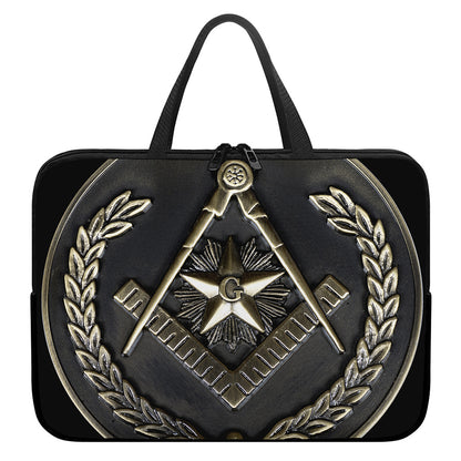 Freemasonry Medal Print Laptop Sleeve With Handle