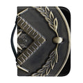 Freemasonry Medal Print Leather Bible Cover