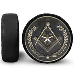 Freemasonry Medal Print Leather Spare Tire Cover