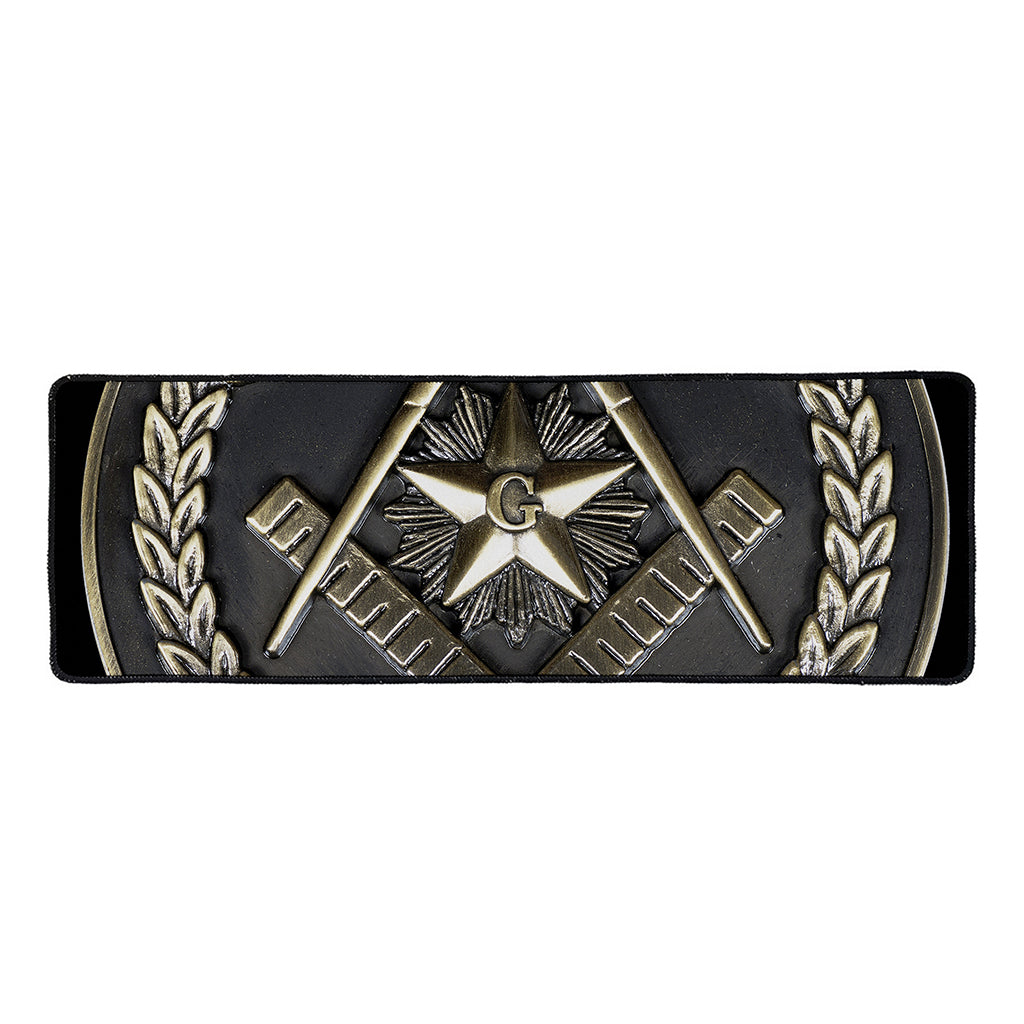 Freemasonry Medal Print Long Kitchen Mat