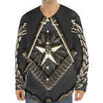 Freemasonry Medal Print Long Sleeve Baseball Jersey