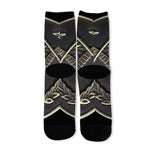 Freemasonry Medal Print Long Socks