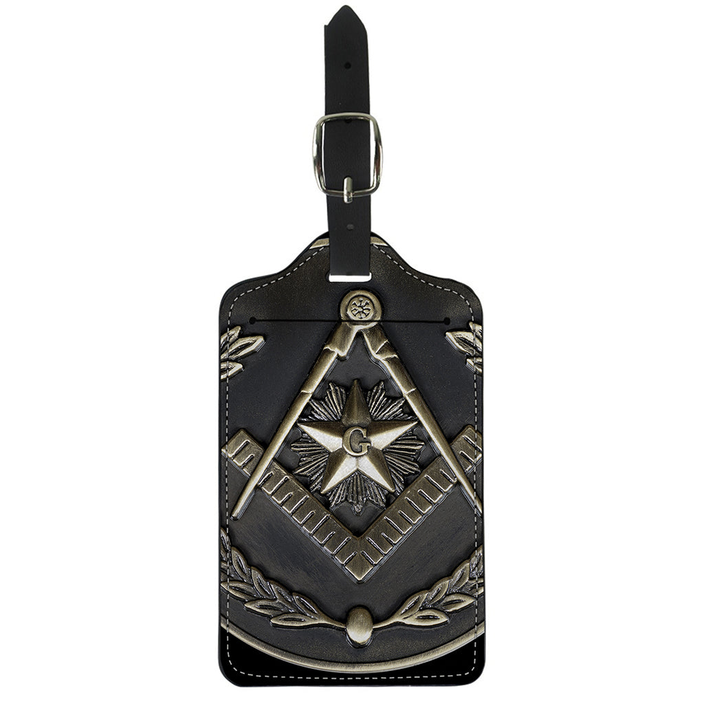 Freemasonry Medal Print Luggage Tag