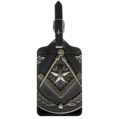Freemasonry Medal Print Luggage Tag